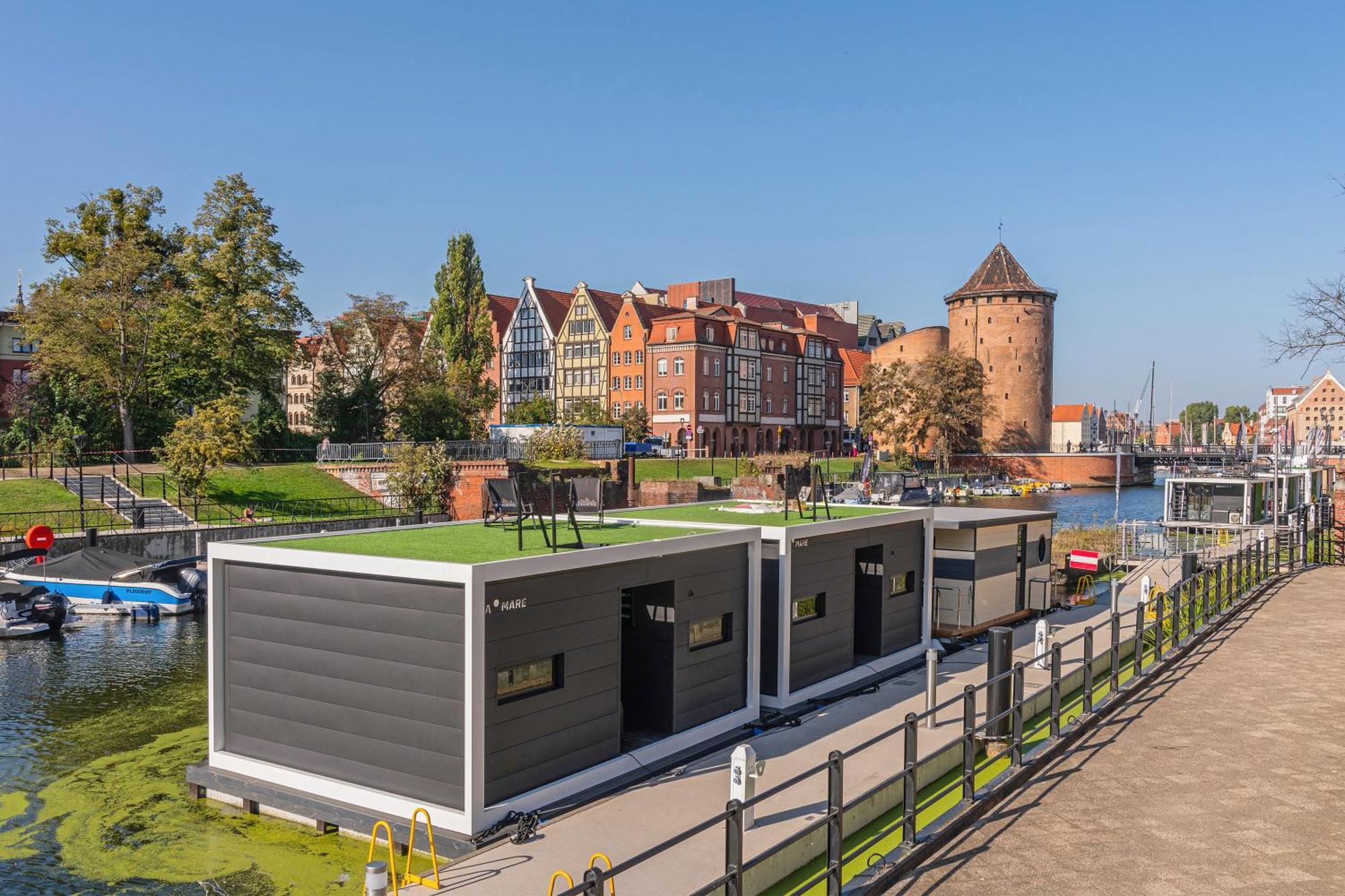 Domy Na Wodzie - La Mare Motlava Houseboats With Sauna By Downtown Apartments Гданськ Екстер'єр фото